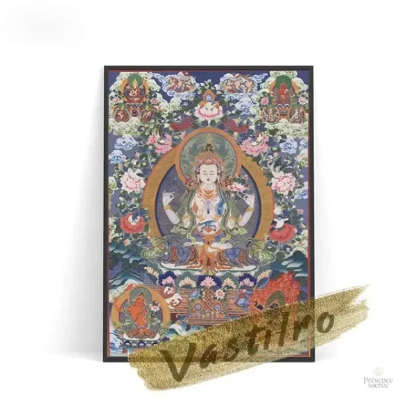 tableau-toile-thangka-1 Tableau toile Thangka artistique et coloré
