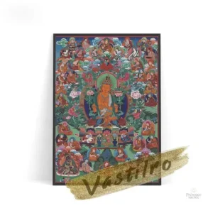 Tableau toile Thangka artistique et coloré