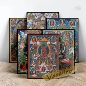 Thangka traditionnel en toile pour décoration intérieure