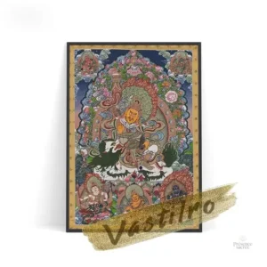 Thangka coloré représentant la culture bouddhiste