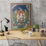 Art Thangka vibrant représentant des motifs spirituels