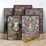 Art mural Thangka inspirant et coloré