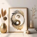 Tableau Ying et Yang en décoration bouddhiste
