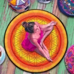 Tapis méditation Fleur de vie, symbole d'équilibre et de sérénité