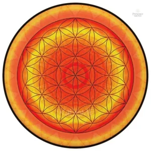 Tapis de méditation, motif Fleur de vie inspirant la tranquillité