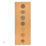 Tapis de yoga en liège 7 Chakras pour méditation