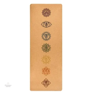 Tapis de yoga en liège 7 Chakras pour méditation