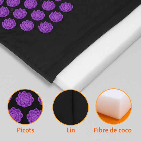 Tapis de yoga confortable avec fleurs de lotus