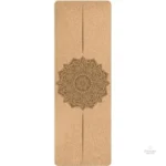 Tapis de yoga en liège avec motif Fleur de vie