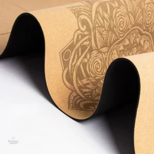 Accessoire de méditation en liège et motif spirituel