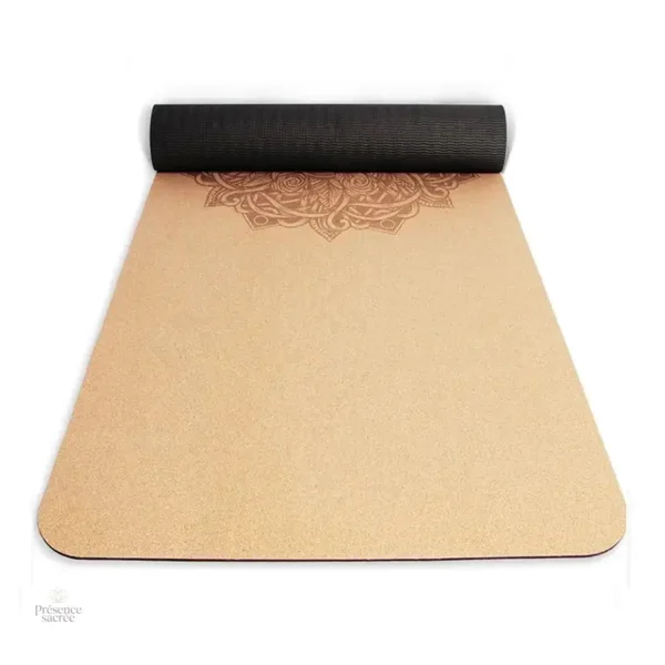 Tapis zen en liège pour pratique de yoga méditative
