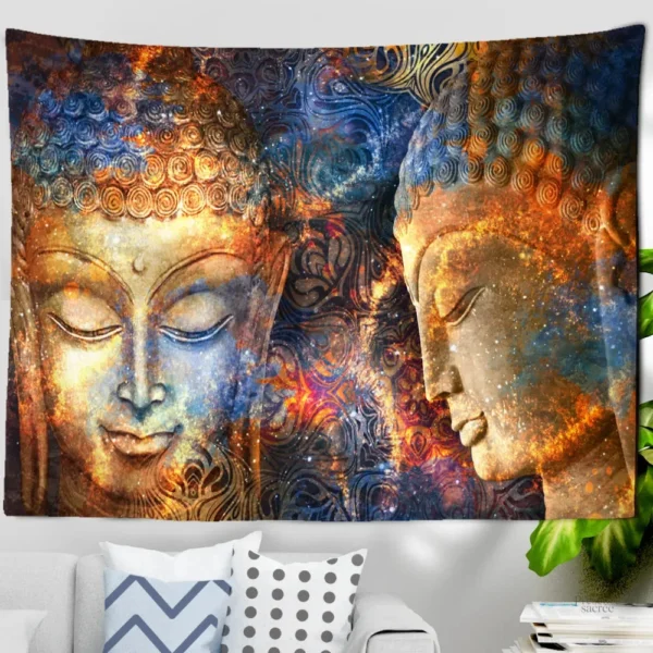 Tenture murale Bouddha illuminée pour décoration zen