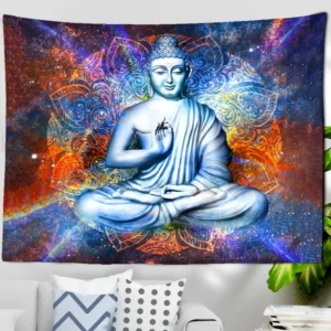 Tenture Bouddha Mandala pour décoration murale